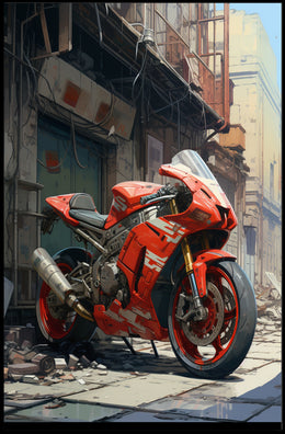 Urban Motorcycle Dream Poster PosterGoat