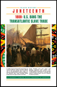 Black History Slave Trade Ban Educational or Infographic Poster