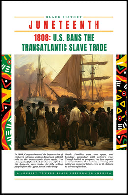 Black History Slave Trade Ban Educational or Infographic Poster