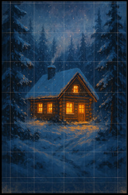 Cozy Winter Cabin Poster