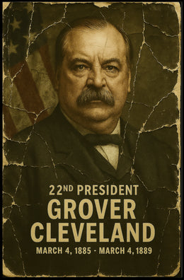 Grover Cleveland 22nd President of the United States Damaged Photograph Poster