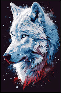 Majestic Wolf Portrait Poster