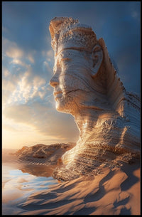 Desert Fantasy Face Art in a Fantasy or Mythology Poster PosterGoat