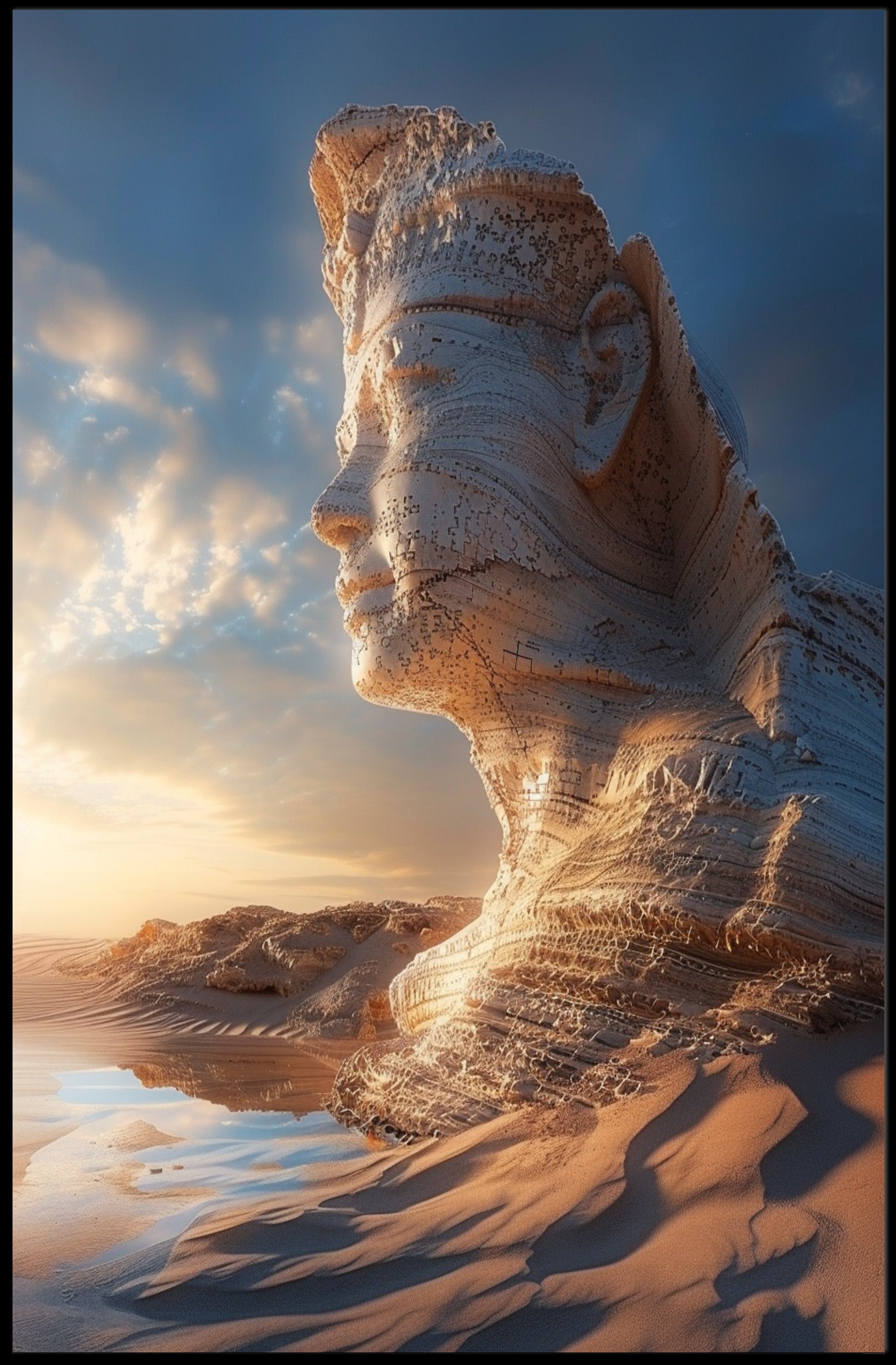 Desert Fantasy Face Art in a Fantasy or Mythology Poster PosterGoat