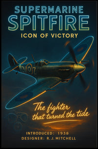 Supermarine Spitfire Icon of Victory Poster