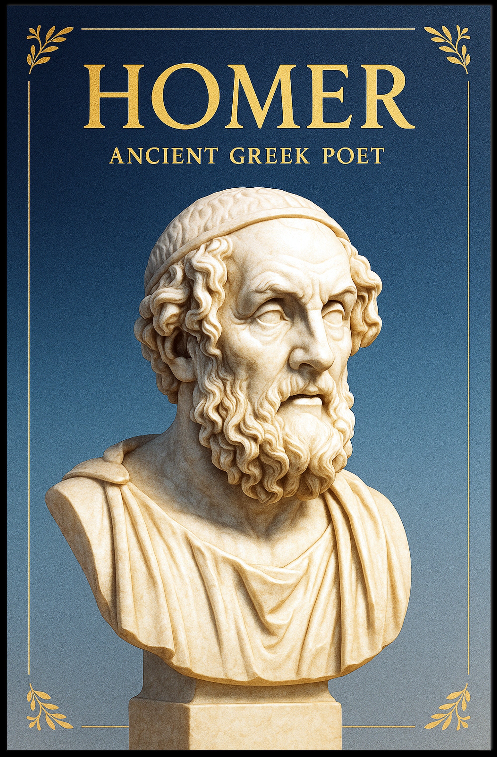 Homer Ancient Greek Poet Poster PosterGoat