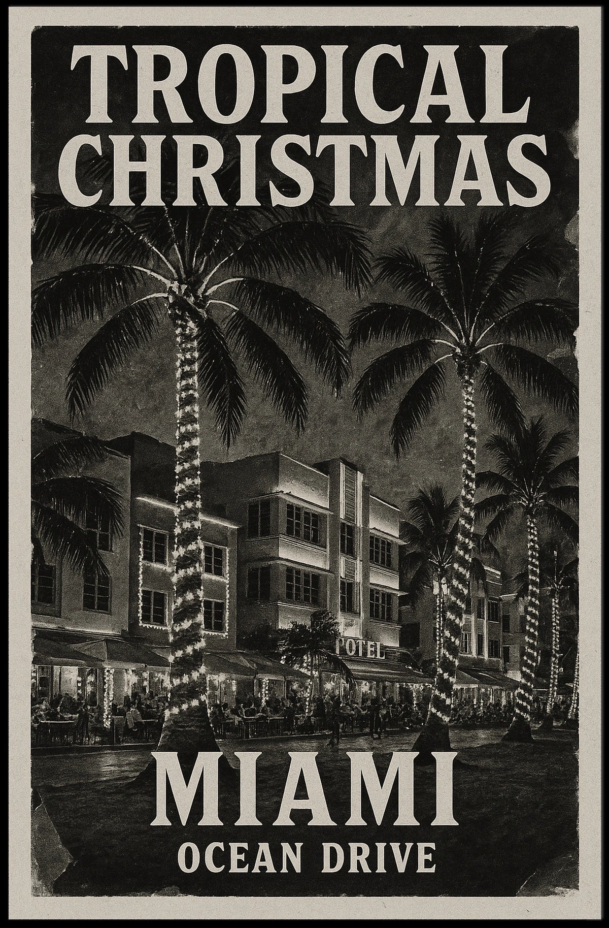 Tropical Christmas in Miami Poster