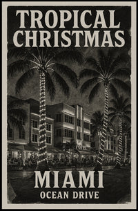 Tropical Christmas in Miami Poster