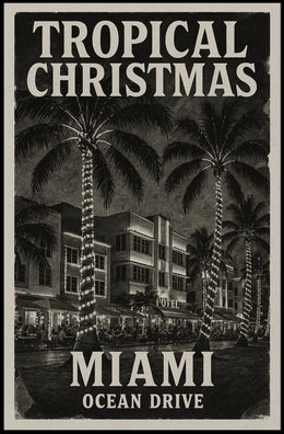 Tropical Christmas in Miami Poster
