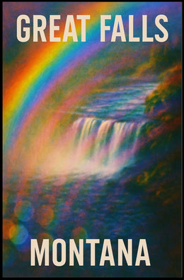 Stunning Great Falls Montana Scenic Nature Landscape Photography Realism Art Poster For Wanderlust Decor Enthusiasts