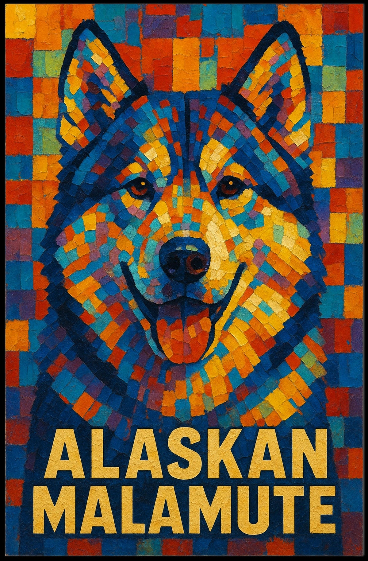 Alaskan Malamute Art Poster