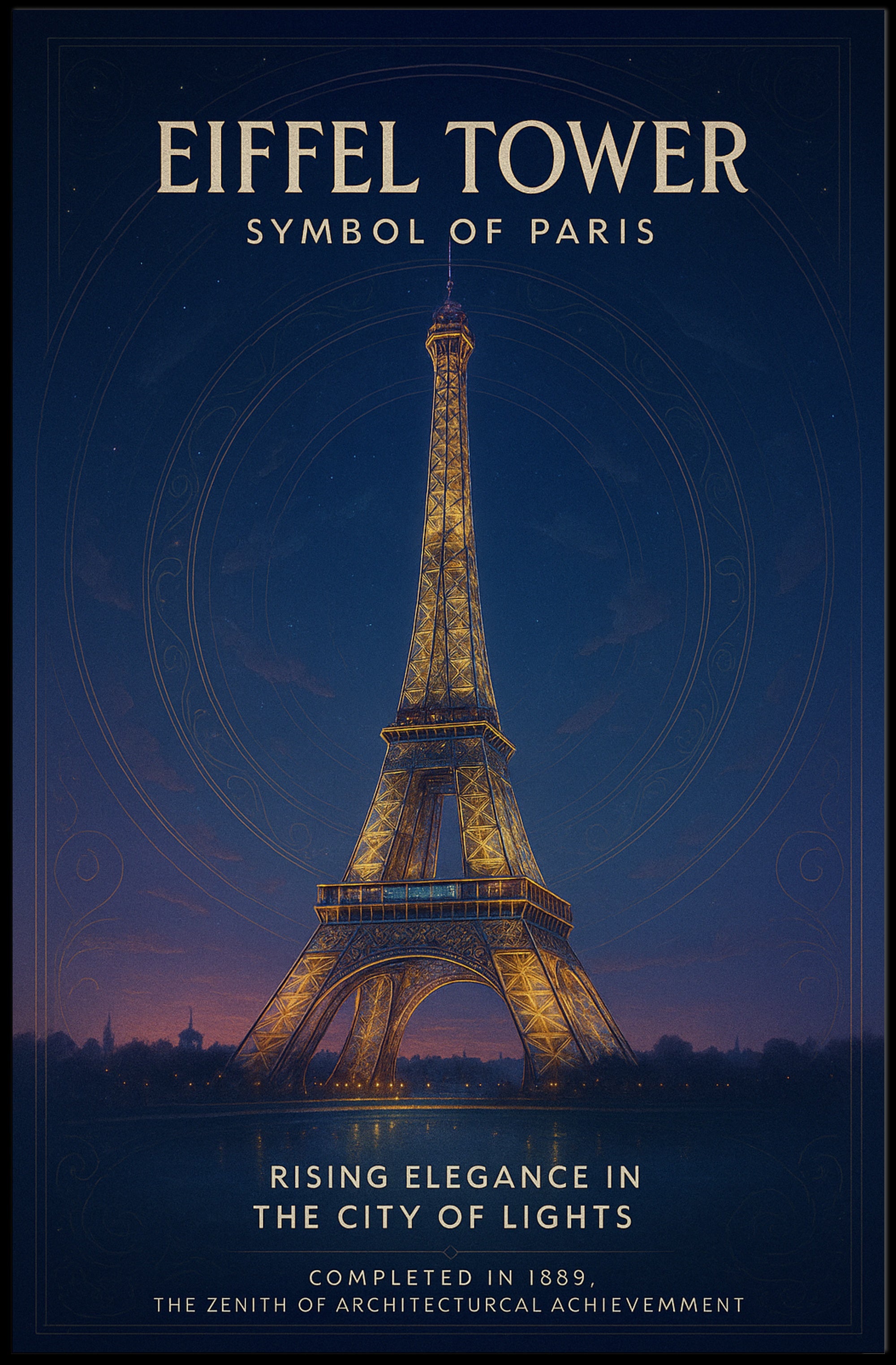 Eiffel Tower Paris Wall Art Print Decor PosterGoat