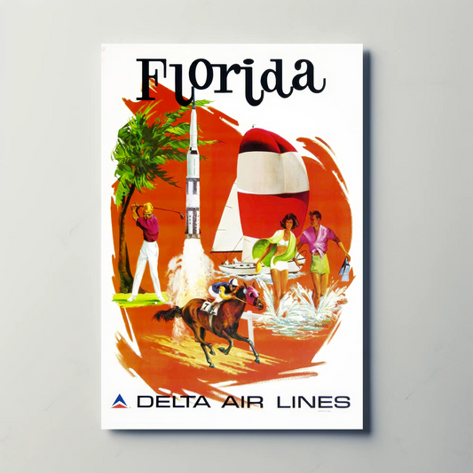 Florida Air Lines Travel Poster