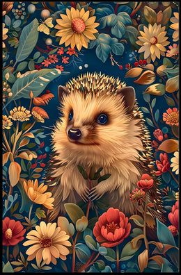 Enchanted Hedgehog Wall Art in Bloom