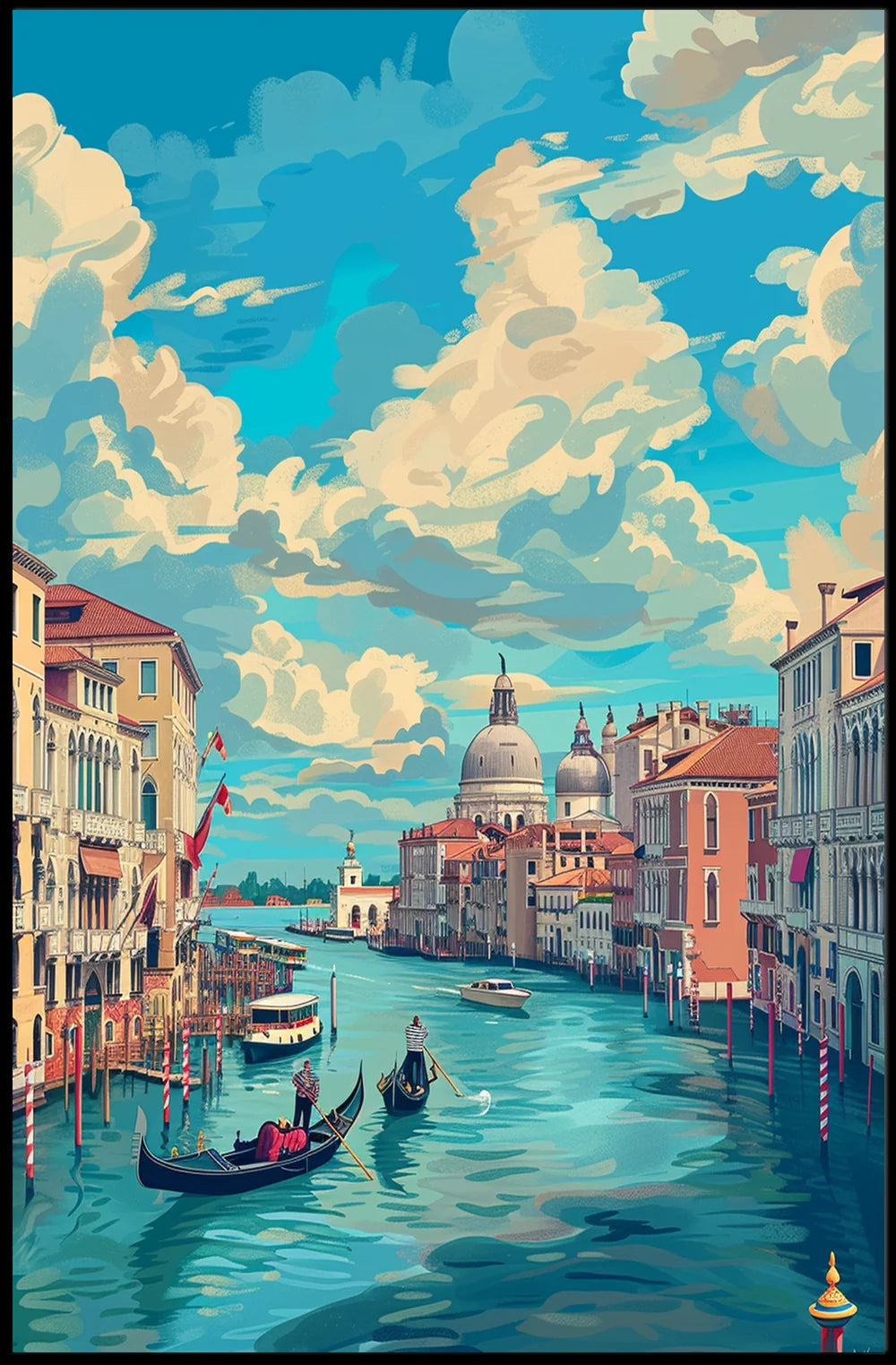 Venice Grand Canal Romantic Art Poster Print