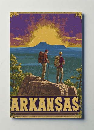 Vintage Poster Arkansas Sunset Hike