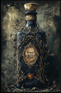 Mystical Dark Bottle Artistic Poster
