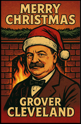Grover Cleveland Christmas Cheer Poster
