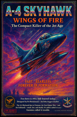 A-4 Skyhawk Jet: Vintage Military Aviation Poster