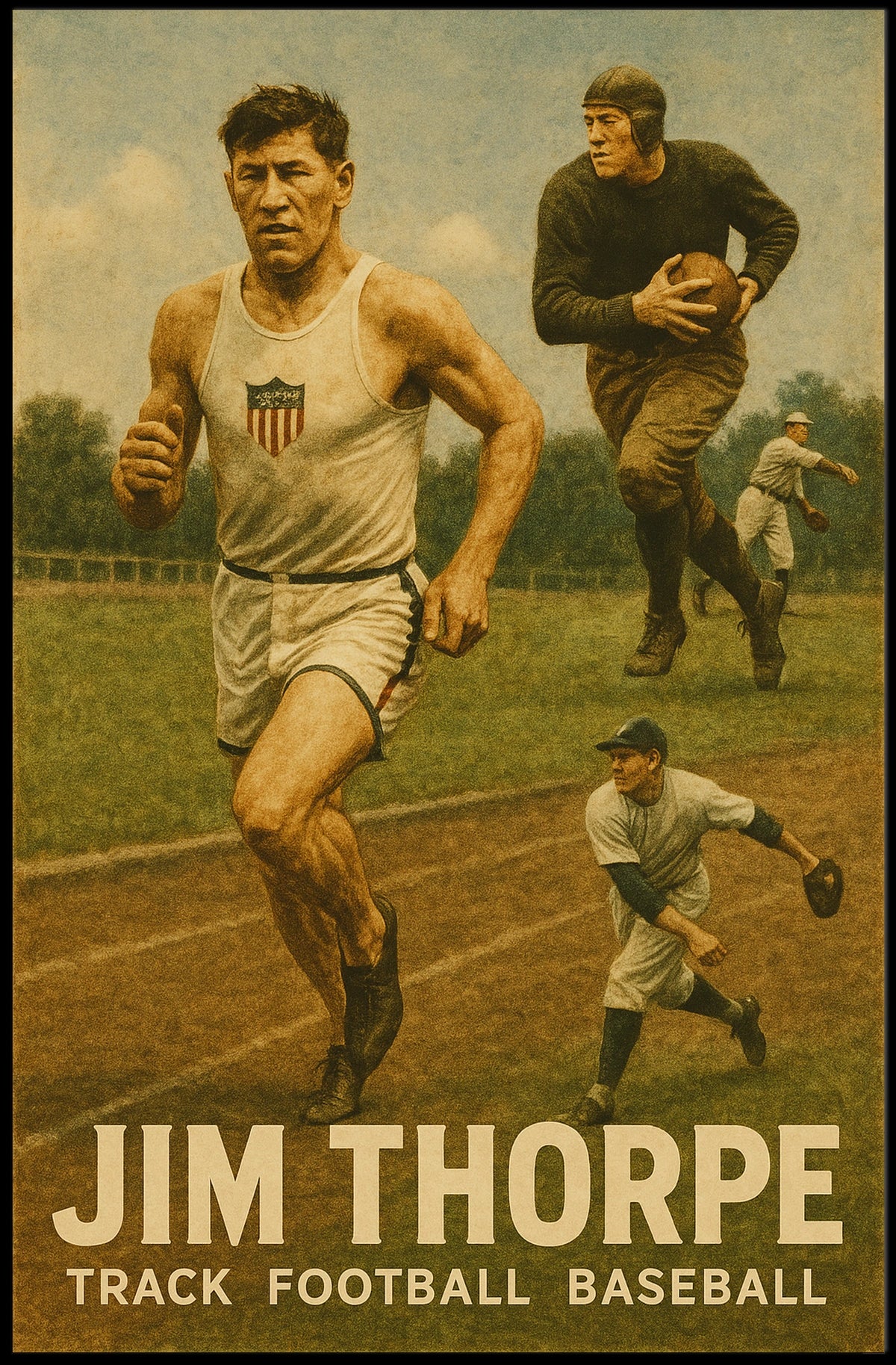 Jim Thorpe Athletic Legend Poster