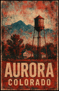 Aurora Cityscape Colorado Photography Realism Poster