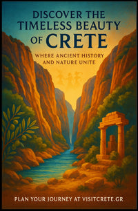 Crete's Ancient Beauty Serene Vintage Travel Poster