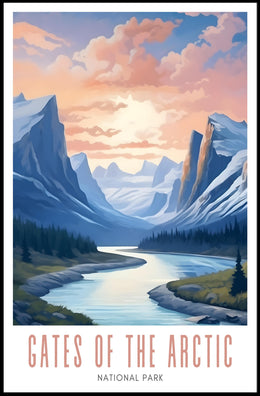 Gates of the Arctic Scenic Travel Poster Print