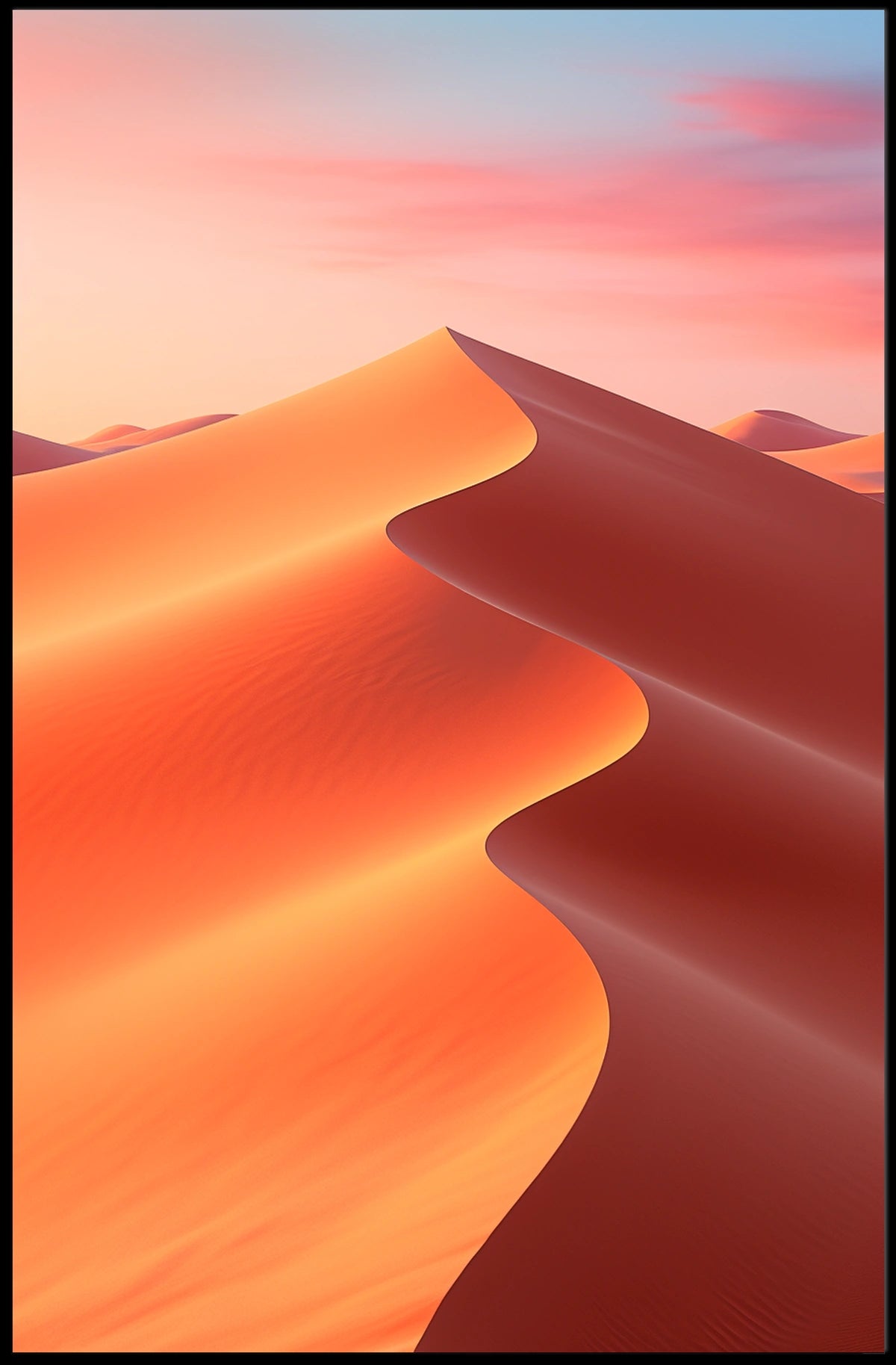 Desert Dunes at Sunset Poster
