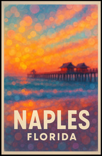 Naples Florida Sunset Poster Wall Art For Beach Lovers