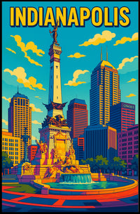 Indianapolis Skyline Poster