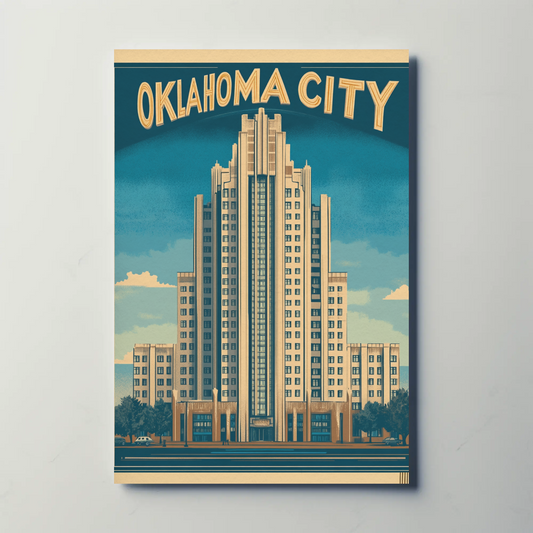 Oklahoma City Vintage Poster