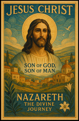 Divine Jesus Christ Vintage Iconography Cultural or Heritage Poster