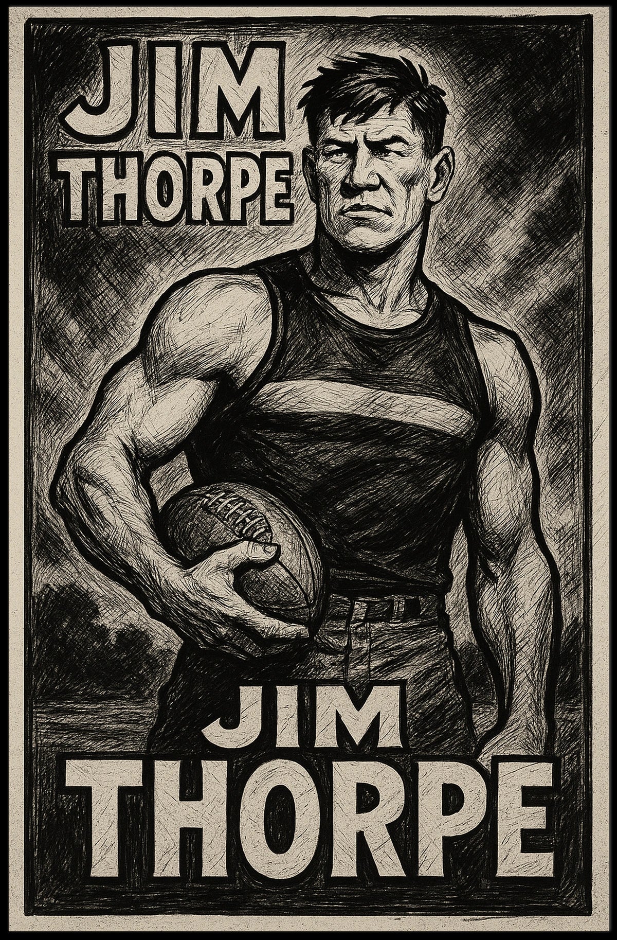Jim Thorpe Legendary Athlete Poster