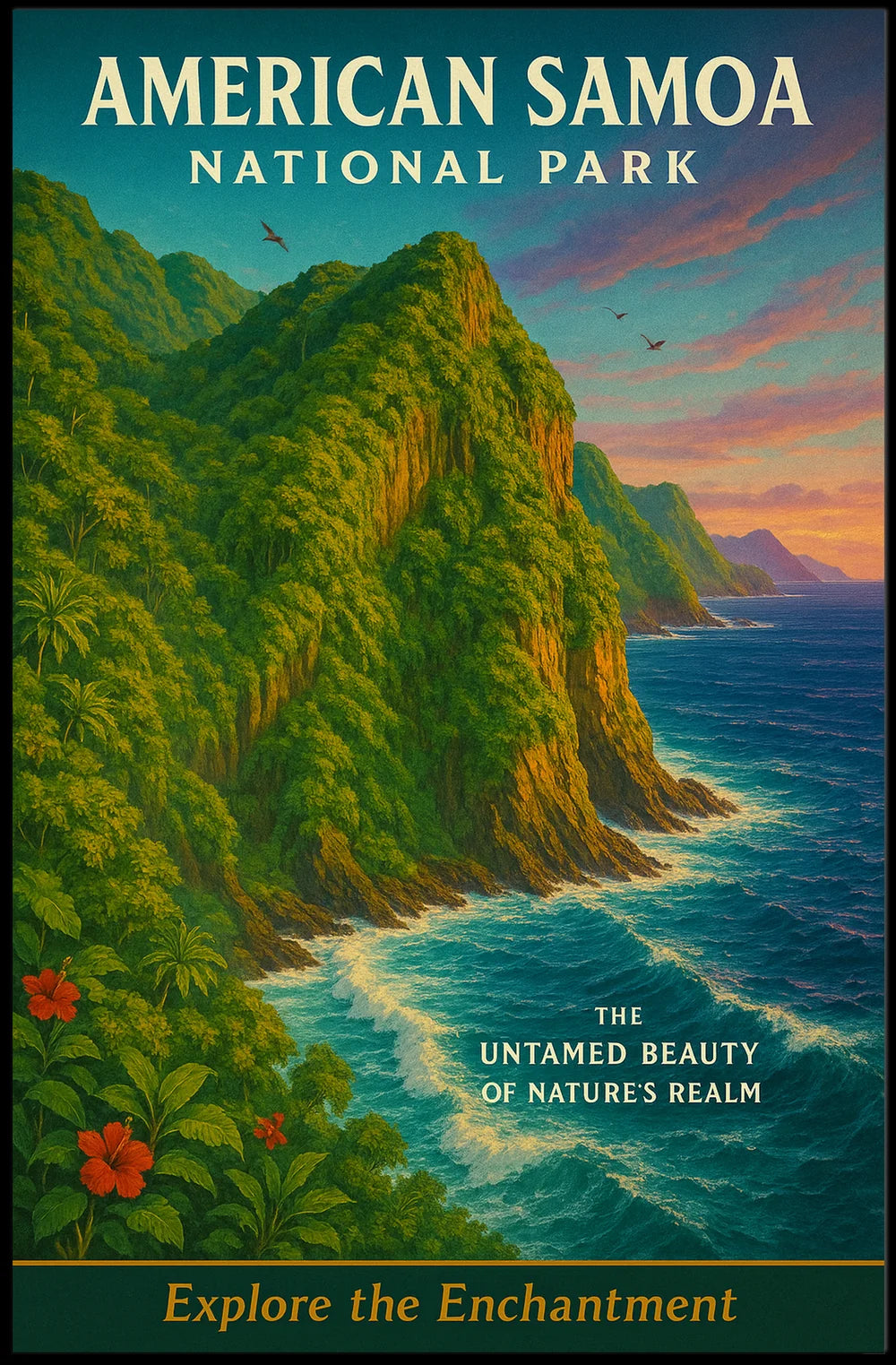 National Park of American Samoa Adventure Poster