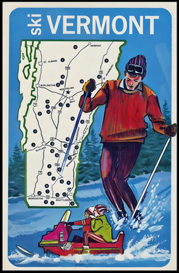 Ski Vermont Adventure Poster