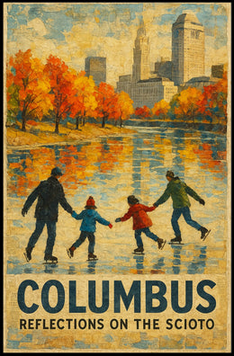 Columbus Reflections On The Scioto Poster