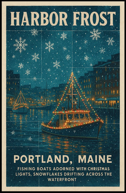 Harbor Frost In Portland, Maine Poster