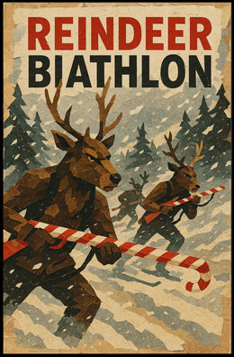 Reindeer Biathlon Poster
