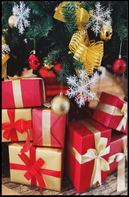 Christmas Joy Under Tree Festive Miscellaneous Poster