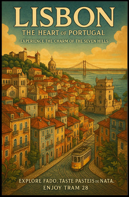 Lisbon's Vintage Charm: A Journey Through Travel Poster