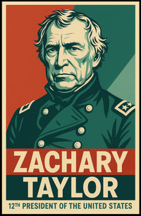 Zachary Taylor Twelfth President Vintage Heritage Portrait Wall Art Decor Museum Quality Poster