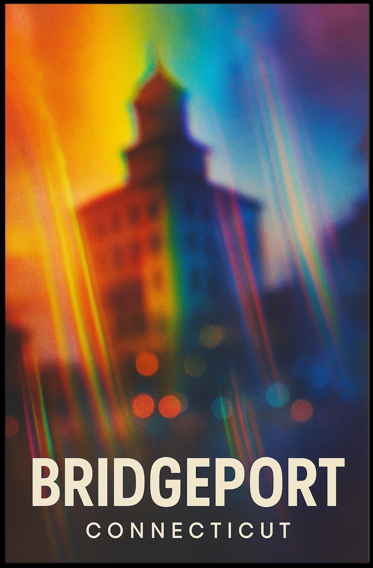Bridgeport Vibes Minimalist Cityscape Poster