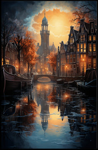 Enchanted Evening In Amsterdam Poster