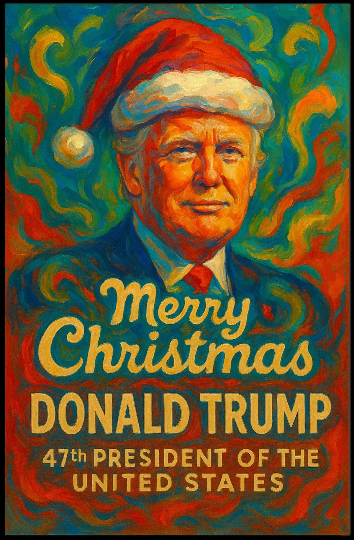 Christmas Spirit Celebration Artistic Impressionism Artistic or Pop Culture Poster