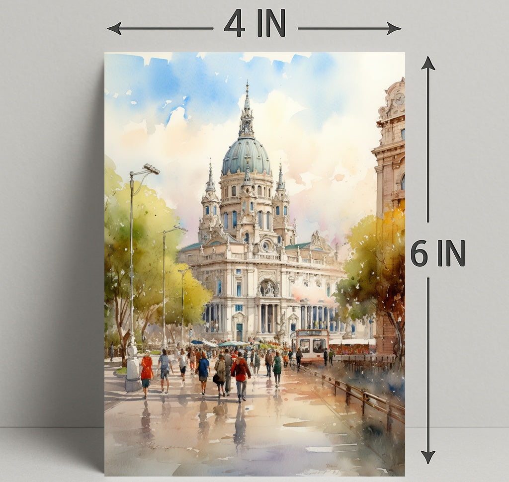 St. StephenS Basilica In Watercolor Poster