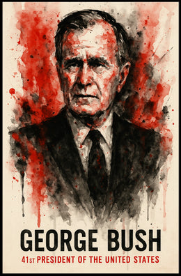 George Bush Patriotic Portrait Historical or Presidential Poster