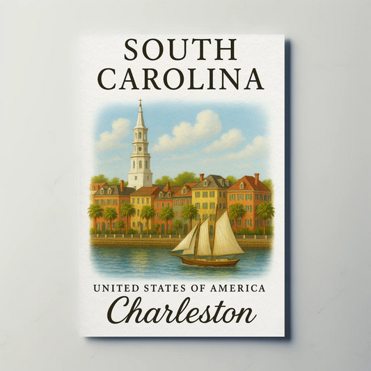 South Carolina, Charleston Signature Series Vintage Travel Poster