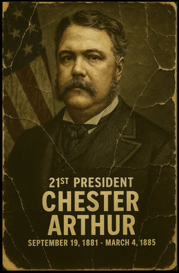Chester A. Arthur 21st President of the United States Damaged Photograph Poster