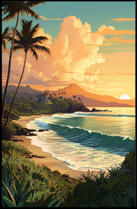Tropical Sunset Serenity Poster