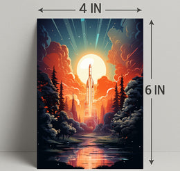 Celestial Launch Poster